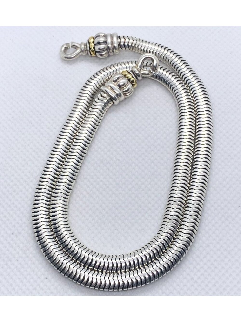 Lagos Caviar Snake Chain Sterling Silver 925 18K 16.25"